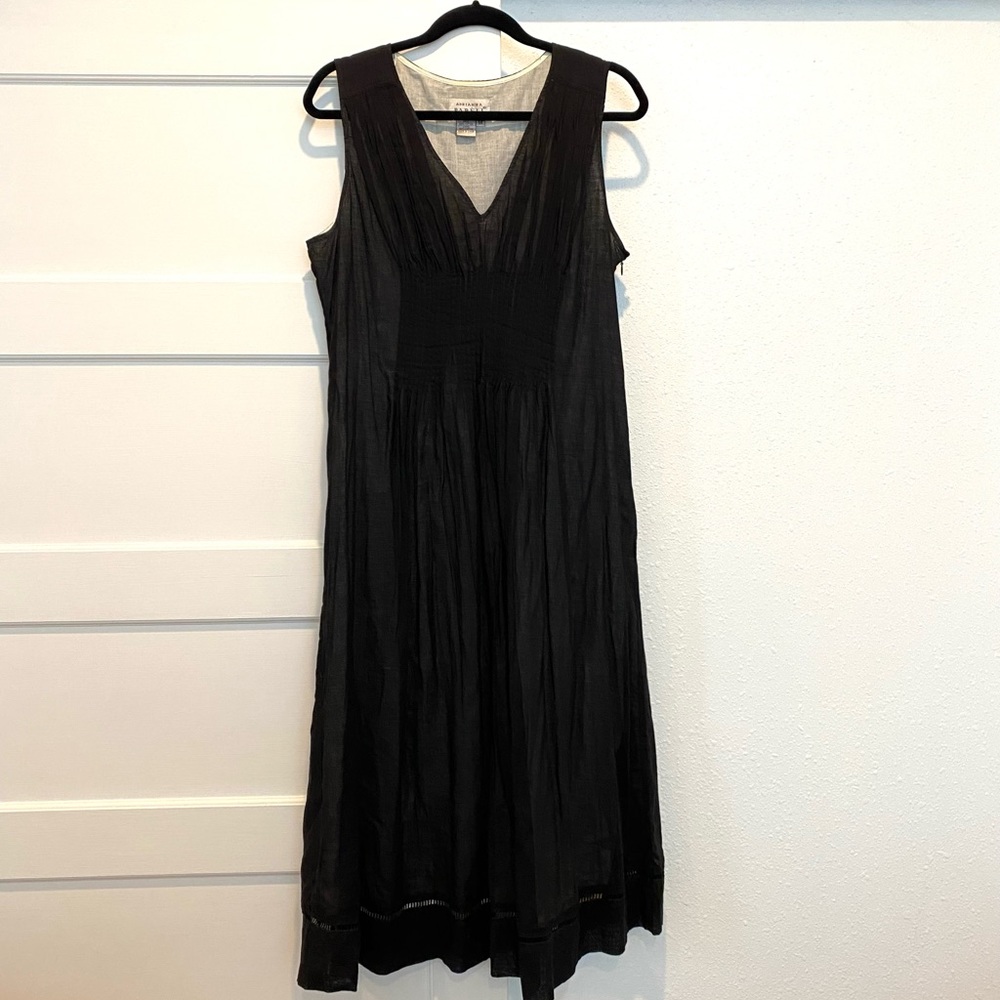 Adrianna Papell Black Linen Dress 14